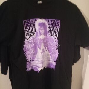 Black Tee with Purple Graphic